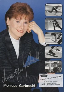 MONIQUE GARBRECHT - original signierte Autogrammkarte Eisschnelllauf - Bild 1 von 1