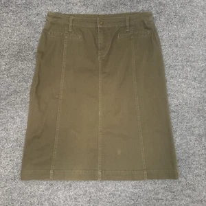 Christopher & Banks Womens Size 12 Light Blue Stretch Denim Jean Skirt Midi - Picture 1 of 6