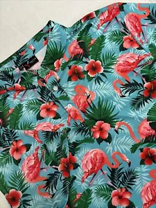 Yatta Golf Shirt Herren Größe XL Polo kurzärmelig Flamingo hawaiianisch Stretch - Bild 1 von 5