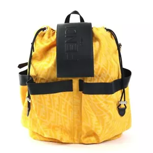 Authentischer FENDI Rucksack gelb/schwarz Canvas - 99910j - Bild 1 von 14