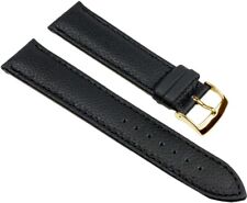 Fancy Classic Watch Band Calf Leather Band Black 25455G