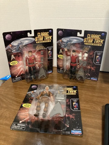 Classic Star Trek Movie Series Wrath of Khan Figures Set - Playmates 3 lot Cover