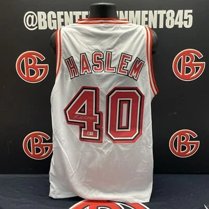 Udonis Haslem Autographed Retro Miami Heat Jersey Signed Beckett BAS COA - Picture 1 of 3