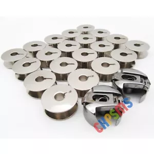 2PZ Valigetta per bobine 9076 14mm + 20 BOBINE adatta per PFAFF 130 230 800 1211 1222 - Foto 1 di 4