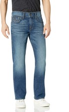True Religion Jeans Masculino Azul Tamanho 30x27 Aba-bolsos Straight Leg $179 - 025