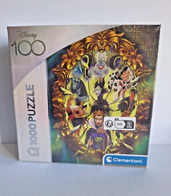 Puzzle 1000 pièces Disney Villains Jafar Cruella Ursula Clementoni Neuf Scellé - Photo 1/3