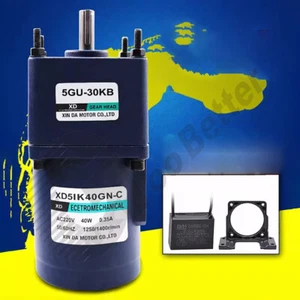 AC Motor 40W Permanent Magnet Motor 5IK40GN-C CW/CCW AC 220V Motors Gearmotors - Picture 1 of 7