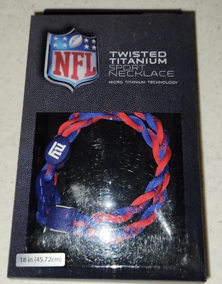 New York Giants Twist 18" Titanium Sport Necklace - Image 1 of 2