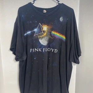 Vintage Pink Floyd Shirt Mens 2X Black Dark Side Of The Moon Tour Concert Tee - Picture 1 of 3