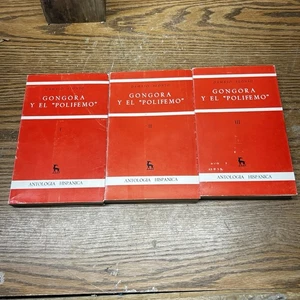 Gongora y el Polifemo Dámaso Alonso 3 volumes 1967 Antilogia Hispanica Good - Imagen 1 de 11