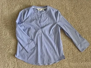 Vineyard Vines Talla Top popover pequeño azul a rayas de mezcla de algodón para mujer - Imagen 1 de 9
