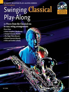 Swinging Classical Play-Along for Alto Sax Solo Swing Sheet Music Book CD - Picture 1 of 1