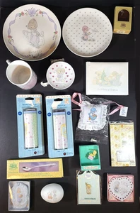 Precious Moments Vintage Fodder Lot Of 17 Items ~ Plates, Mug, Charms, & More - Picture 1 of 21