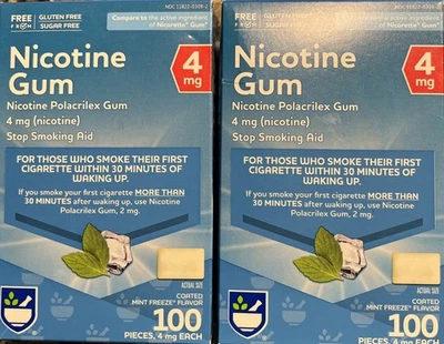 *200 Piezas* Goma Nicotina Polacrilex 4 mg Exp 9/26 COMO NUEVA SIN AZÚCAR ENVÍO RÁPIDO Foto 1 de 2