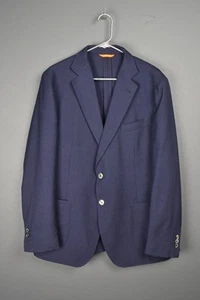 Tombolini Dream Flou 2 Navy Blue Sport Coat Blazer Jacket 56 size 46 - Picture 1 of 9
