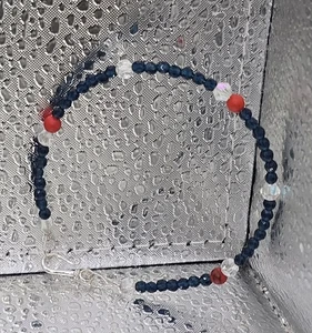 Unikat Armband 925 Silberdraht C Haken Blau facettiert Zirkonia Jaspis 18 cm Neu - Bild 1 von 6