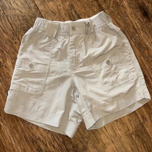 Boys AFTCO Fishing Shorts Sz 26 10 12 Khaki cargo Quick Dry - Picture 1 of 6