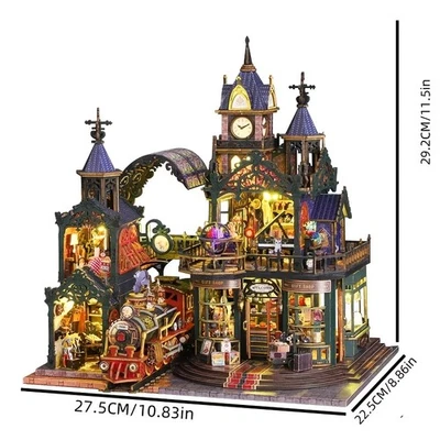 Hágalo usted mismo Casa de muñecas miniatura Casa de muñecas Villa Modelo de construcción Foto 1 de 4