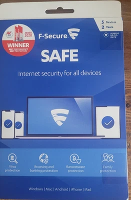 F-Secure SAFE Internet Security 5 dispositivos para 2 años nuevo sellado