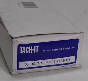 Tach-It 5000~ Piece #801 Barbs General Poly Fasteners White Regular Tagging - Picture 1 of 2