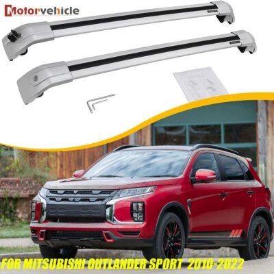 US Stock For Mitsubishi Outlander Sport ASX 2010-2022 Cross Bar Roof Rack Rail Foto 1 de 4