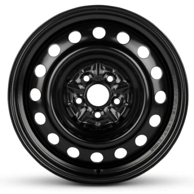 New Wheel For 2020-2025 Toyota Corolla 16 Inch Painted Black Steel Rim - Image 1 of 4