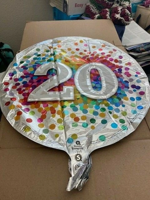 Qualatex 20 Cumpleaños Confeti Lámina Globo 18" Globo ¡¡Nuevo!!! Foto 1 de 1