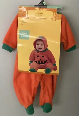 Infantil 1 Pc. Disfraz de calabaza con capucha Jack-O-Lantern con patas, 3-6 meses Foto 1 de 4