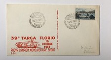 39^ Targa Florio - Busta Originale Primo Giorno -1955-Annullo Speciale Dedicato