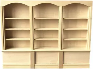 1:12 Dollhouse Miniature Furniture Wooden Display Cabinet Bookcase Book Shelf Ca - Picture 1 of 12