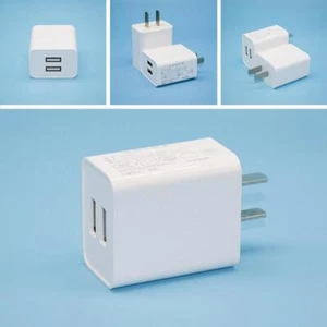 USB Wall Charger with Dual Port 2A 5V USB Plug, Power 2025 Adapter UK L6P7 - Photo 1 sur 13