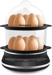 Elite Gourmet einfacher Eierkocher programmierbare Voreinstellungen und Verzögerungstimer, BPA-frei - Bild 1 von 9