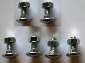 Chrome Bumper Bolts Set 6 chrome Bolts - Picture 1 of 5