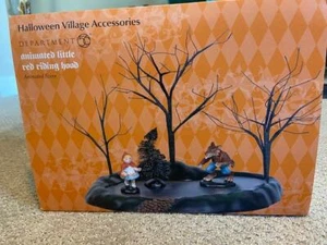 Department 56 Halloween Animated Little Red Riding Hood & Big Bad Wolf NEW  - Picture 1 of 2