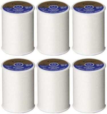 Coats & Clark Dual Duty All Purpose Thread 400 Yards White 230-1 (6-Pack)