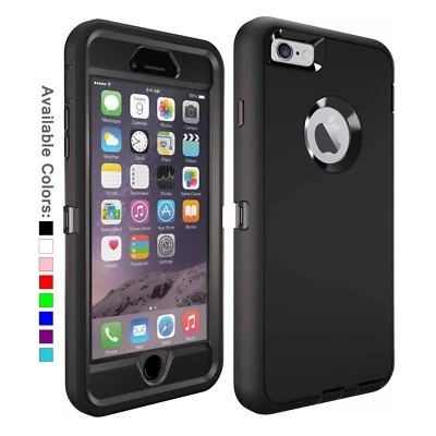 For iPhone 6 6s Plus Case Shockproof Fits Defender Belt Clip Screen Protector  - Image 1 of 4