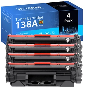 No Chip 4PK W1380A Toner Compatible With HP 138A LaserJet 3001dw 3001fdw 3101fdw - Picture 1 of 1