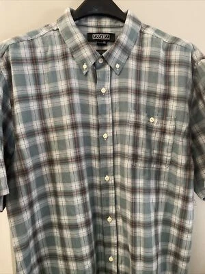 Camisa Ezequiel Para Hombres Talla GRANDE VERDE CUADROS Manga Corta Con Botones Foto 1 de 4