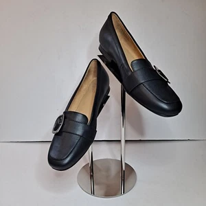 Mocasín Naturalizer Kayden-Moc para mujer negro imitación cuero zapatos talla 8 - Imagen 1 de 12