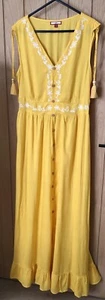 Joe Browns Ray of Sunshine Yellow Maxi Boho Dress Size 12 - Picture 1 of 6