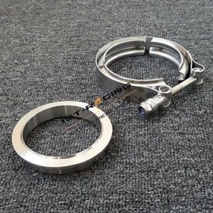 Escape 3" banda V 1 brida + abrazadera para Borg Warner EFR Turbo 304SS 6258 6758 9180 - Imagen 1 de 7