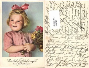 554748,Geburtstag Kind Haarschlaufe Blumen - Picture 1 of 1