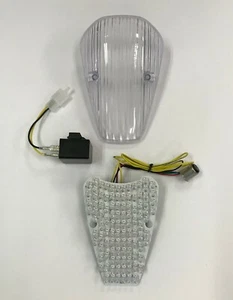 Honda VTX1300 VTX1800 Clear Tail Light Lens + LED Integrated Brake Signals Board - Picture 1 of 6