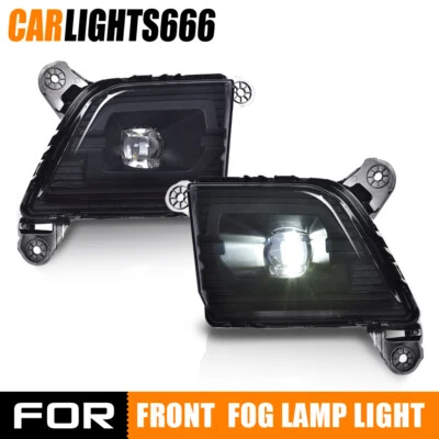 2PCS Fog Lights Lamp Black LED DRL Fit For 2019-2021 Chevrolet Silverado 1500 Foto 1 de 4
