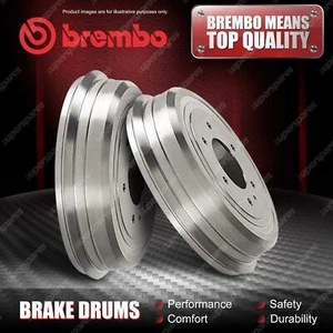 2x Rear Brembo Brake Drums for Mazda BJ 323 S VI SP20 2.0 DW Demio 1.3 i 16V - Picture 1 of 2