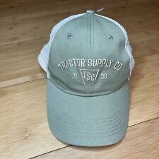 Tractor Supply Co TSC 1938 Trucker Hat Cap Mesh Green Snapback Embroidered VG