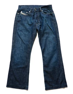 Jeans DIESEL uomo bootcut gamba dritta blu scuro lavaggio RAVIX 00837 Made in Italy - Foto 1 di 11