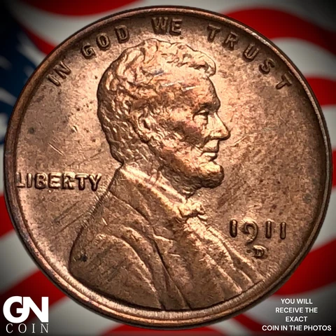 1911 D Lincoln Cent Wheat Penny  Q6336 Cover