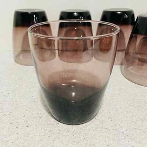 Vintage purple old fashioned glasses (6) mod 1970s barware cocktails set Libbey? - Picture 1 of 7