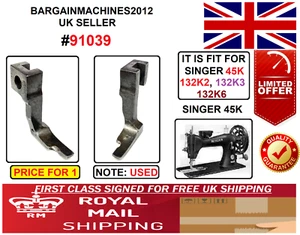 PIEZA DE MÁQUINA DE COSER INDUSTRIAL SINGER 45K #91039 (USADA) - Imagen 1 de 3